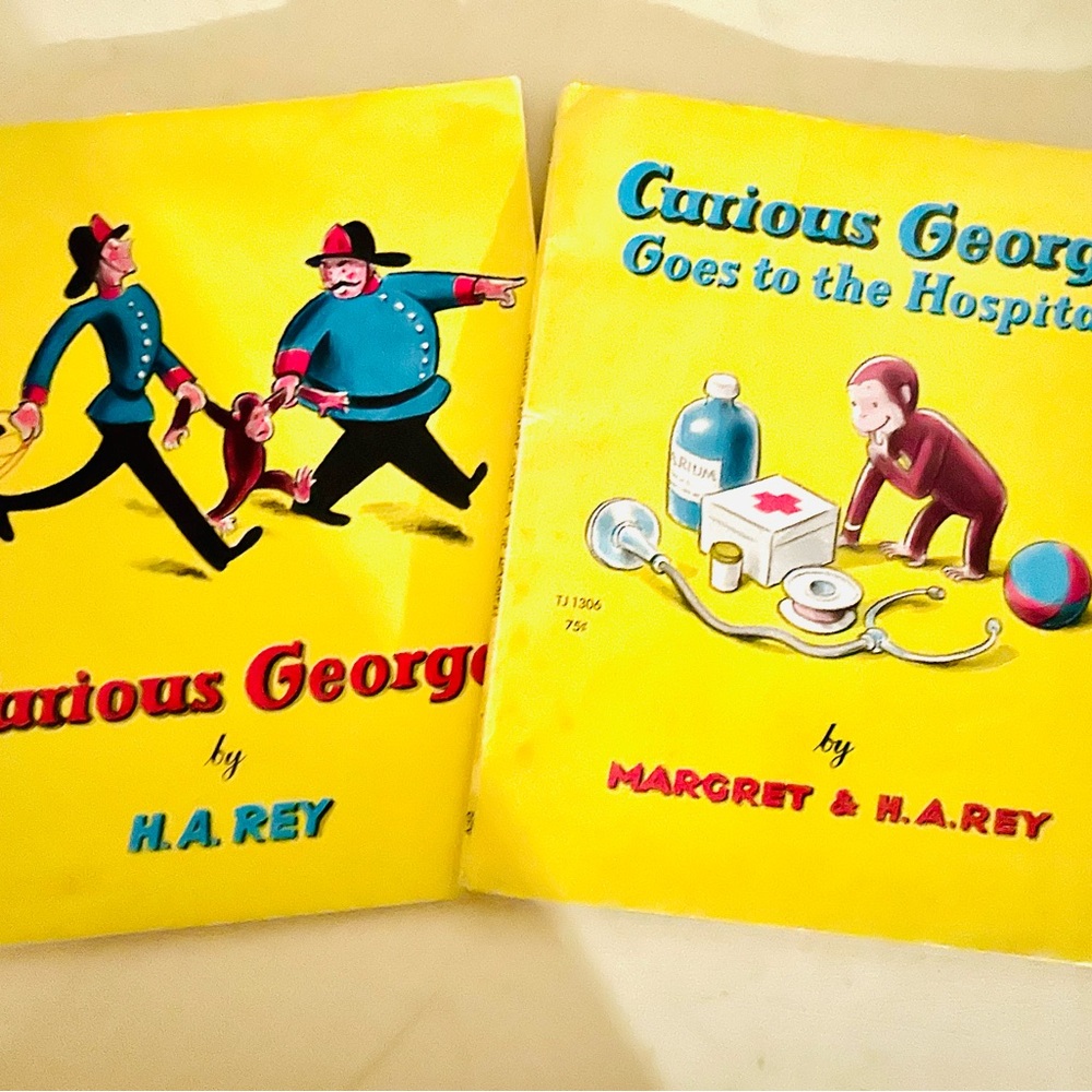 1971 Curious George Learning Books Yellow (2)